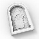 Molde de Silicone Porta Decorada de Natal Para Sabonete Vela Resina Gesso Artesanato Decoração Lembrancinha