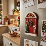 Molde de Silicone Porta Decorada de Natal Para Sabonete Vela Resina Gesso Artesanato Decoração Lembrancinha