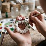 Molde de Silicone Guirlanda Decorada de Natal Para Sabonete Vela Resina Gesso Artesanato Lembrancinha Decoração
