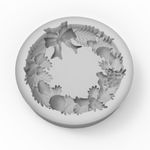 Molde de Silicone Guirlanda Decorada de Natal Para Sabonete Vela Resina Gesso Artesanato Lembrancinha Decoração