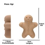 Molde De Silicone Boneco Com Bengala Natalino Para Sabonete Vela Gesso Resina Biscuit Artesanato Lembrancinha Decoração