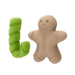 Molde De Silicone Boneco Com Bengala Natalino Para Sabonete Vela Gesso Resina Biscuit Artesanato Lembrancinha Decoração