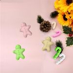 Molde De Silicone Boneco Com Bengala Natalino Para Sabonete Vela Gesso Resina Biscuit Artesanato Lembrancinha Decoração