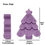 Kit Molde de Silicone de Natal Rena + Papai Noel Com Saco + Arvore de Natal + Homem Biscoito