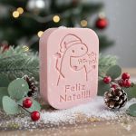 Kit 4 Molde de Silcone Flork de Natal Para Sabonete Artesanato Lembrancinha Decoração comMensagens Divertidas