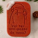 Kit 4 Molde de Silcone Flork de Natal Para Sabonete Artesanato Lembrancinha Decoração comMensagens Divertidas