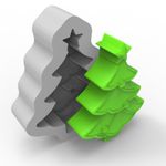 Molde De Silicone Árvore De Natal Pinheiro Com Faixas Para Artesanato Velas Sabonetes Artesanato Decoração Lembrancinha