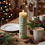 Molde de Silicone Vela Cilindrica de Natal Natalina Alta Elegância Modelo 3 para Vela Artesanato Gesso Resina Lembrancinha Decoração