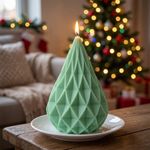 Molde de Silicone Arvore de Natal Geométrica 10cm - Modelo 03 Para Velas Lembrancinha Sabonete Gesso Resina Decoração
