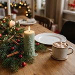Molde de Silicone Vela Cilindrica de Natal - Modelo 1 para Velas Lembrancinha Gesso Decoração Resina