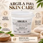Argila para Skin Care 100g ou 500g Branca Verde Rosa Amarela Preta Vermelha para Máscara Facial e Sabonete Artesanal