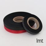 Fita de Cetim 10Mm x 1Mt Estampa Bolinha Para Decoração Presente Lembrancinha Artesanato