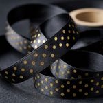 Fita de Cetim 10Mm x 1Mt Estampa Bolinha Para Decoração Presente Lembrancinha Artesanato