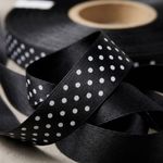 Fita de Cetim 10Mm x 1Mt Estampa Bolinha Para Decoração Presente Lembrancinha Artesanato