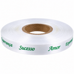 Fita de Cetim Estampada 10mm x 1mt para Presente Acabamento Lembrancinha Artesanato