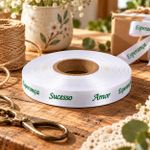 Fita de Cetim Estampada 10mm x 1mt para Presente Acabamento Lembrancinha Artesanato