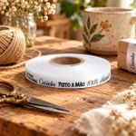 Fita de Cetim Estampada 10mm x 1mt para Presente Acabamento Lembrancinha Artesanato
