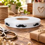 Fita de Cetim Estampada 10mm x 1mt para Presente Acabamento Lembrancinha Artesanato