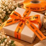 Fita de Cetim Estampada 10mm x 1mt para Presente Acabamento Lembrancinha Artesanato