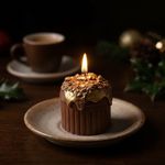Molde de Silicone Mini Panetone de Chocolate para Decoração Lembrancinha Vela Artesanato
