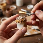 Molde de Silicone Mini Panetone de Chocolate para Decoração Lembrancinha Vela Artesanato