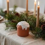 Molde de Silicone Panetone de Chocolate de Natal para Lembrancinha Vela Decoração  Sabonete