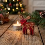 Molde de Silicone Rena Natalina para Decoração Lembrancinha Artesanato Sabonete Vela de Natal