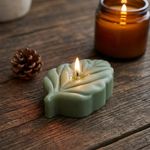 Molde de Silicone Folha de Roseira 2 Cavidades Decoração Lembrancinha Vela Artesanato Sabonete