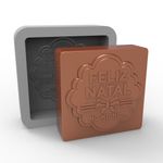 Molde de Silicone Barra Feliz Natal Mod.3 para Decoração Lembrancinha Sabonete Vela Artesanato