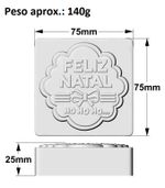 Molde de Silicone Barra Feliz Natal Mod.3 para Decoração Lembrancinha Sabonete Vela Artesanato