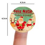 Etiqueta Adesiva Natalina Natal para Sabonete Artesanal Decoração Lembrancinha Artesanato - 10 Unidades Diversos Modelos