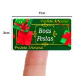 Etiqueta Adesiva Natalina Natal para Sabonete Artesanal Decoração Lembrancinha Artesanato - 10 Unidades Diversos Modelos