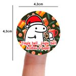 Etiqueta Adesiva Flork Natal para Sabonete Artesanal Decoração Lembrancinha Artesanato - 10 Unidades 4,3x4,3cm