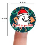 Etiqueta Adesiva Flork Natal para Sabonete Artesanal Decoração Lembrancinha Artesanato - 10 Unidades 4,3x4,3cm