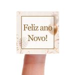 Etiqueta Adesiva Feliz Ano Novo 4,3x4,3cm - Pacote com 10 unidades