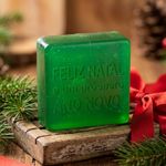 Molde de Silicone Barra Mensagem Feliz Natal e Próspero Ano Novo Para Sabonete Decoração Lembrancinha