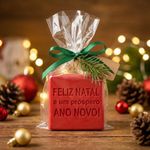 Molde de Silicone Barra Mensagem Feliz Natal e Próspero Ano Novo Para Sabonete Decoração Lembrancinha