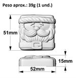 Molde de Silicone Quadradinhos de Natal Papai Noel Para Artesanato Sabonete Lembrancinha Decoração