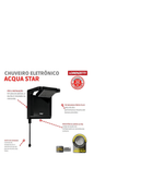 CHUVEIRO ELÉTRICO DE PAREDE LORENZETTI ACQUA ULTRA STAR PRETO 6800W 220V