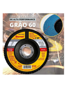 Kit Disco Flap Starrett 4.1/2 115mm Gr 60 Fds115-60fc  C/12 Cor Amarelo