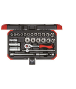 Jogo de Soquetes Sextavados com Encaixe de 3/8 Pol. com 26 Peças GEDORE RED-R59003026
