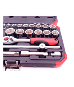 Jogo de Soquetes Sextavados com Encaixe de 3/8 Pol. com 26 Peças GEDORE RED-R59003026