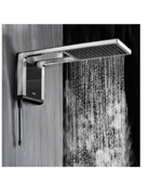 Chuveiro elétrico de parede Lorenzetti Acqua Ultra Storm preto-cromado 7.800kW 220V