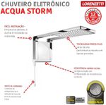 Chuveiro elétrico de parede Lorenzetti Acqua Ultra Storm branco-cromado 7800W 220V