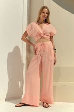 Calça 100% Linho Luna Rosa