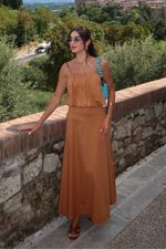 Blusa Tricoline Gigi Caramelo