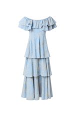 Vestido Bordado Mia Azul 