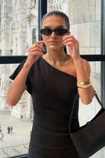 Vestido 100% Linho Monica Preto