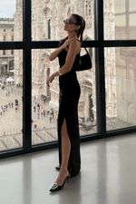 Vestido 100% Linho Monica Preto