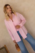 Camisa Tricoline Liliana Rosa